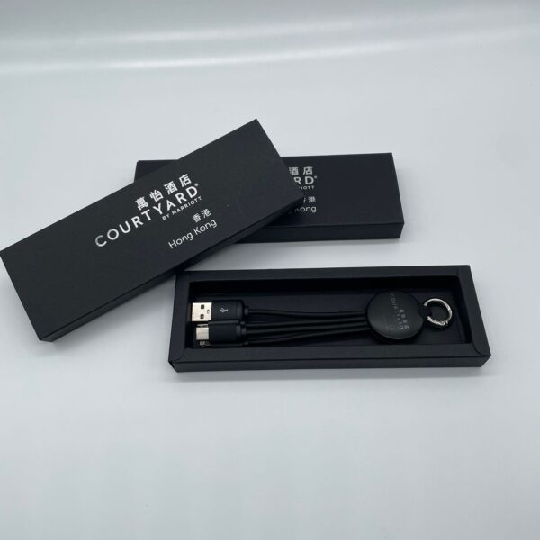 Courtyard萬怡酒店訂製_4合1發光Logo充電線_商務禮盒套裝