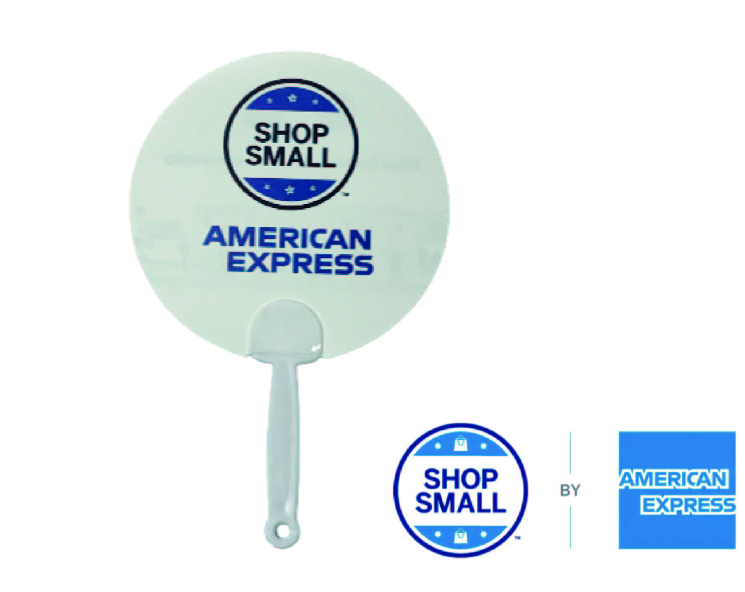 American_Express_Shop_Small_廣告扇訂製_圓形PP手柄扇_ESG耐用宣傳品