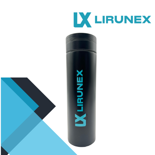 LX_Lirunex_訂製AA-1014黑色保溫杯_絲印藍色Logo_ESG企業禮品