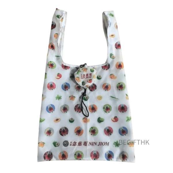 京都念慈菴_全彩印花摺疊環保袋_枇杷膏圖案設計_ESG減塑禮品