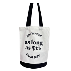 Club Med 米色加厚帆布袋訂製案例