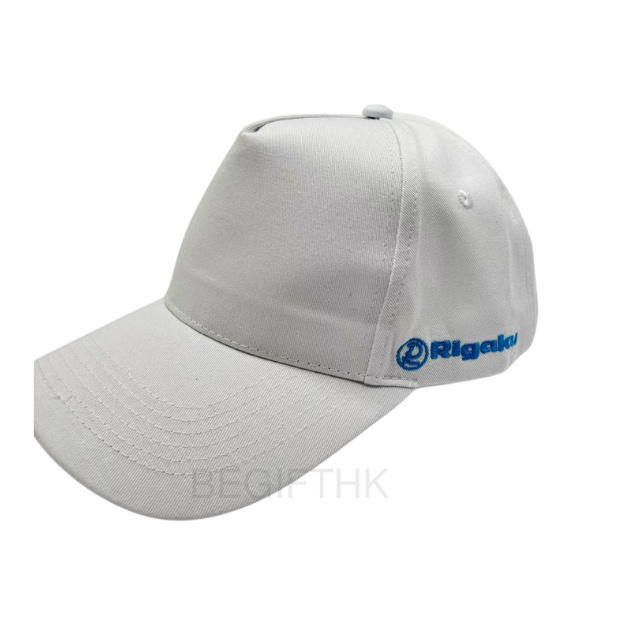 Rigaku-white-cap-blue-embroidery-clean-style-begifthk Rigaku 訂製白色 Cap 帽,採用藍色 Logo 撞色刺繡設計,風格簡約專業 - BeGiftHK