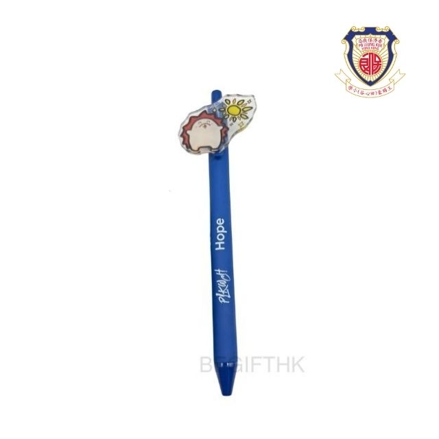 保良局王賜豪小學_藍色造型筆_軟膠公仔筆夾