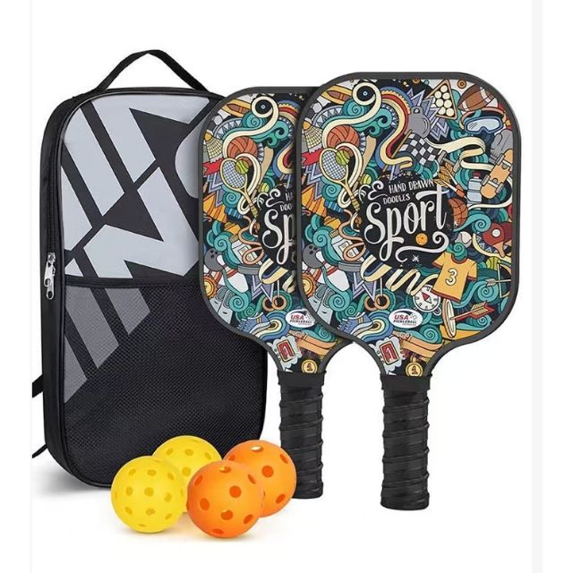 企業訂製 Pickleball 匹克球拍，全彩印刷品牌圖案，適合公司 Team Building 活動 - BeGiftHK