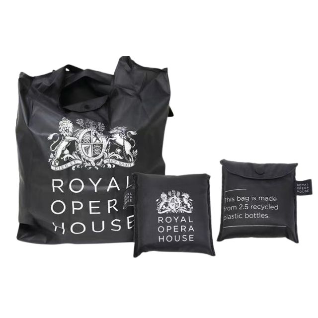 Royal_Opera_House_RPET摺疊環保袋_回收膠樽再生_黑色購物袋