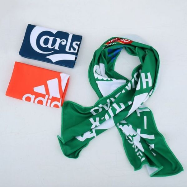 戶外活動_冷感運動毛巾訂製_彩色熱昇華印刷_掛扣收納樽_馬拉松禮品