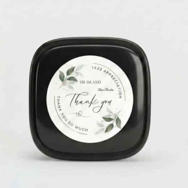 黑色多功能數據線收納盒_圓形盒蓋UV全彩印刷範例_企業感謝禮品