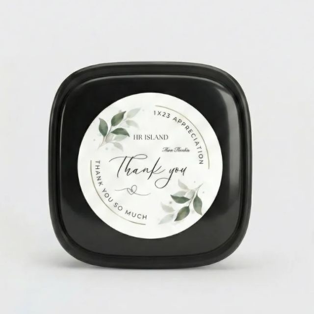 黑色多功能數據線收納盒_圓形盒蓋UV全彩印刷範例_企業感謝禮品