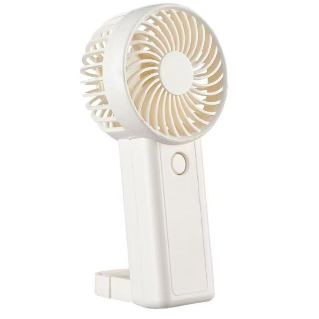 白色超輕口袋風扇訂製_高13cm迷你尺寸_扁平手柄適合絲印Logo_夏季推廣禮品 尺寸展示