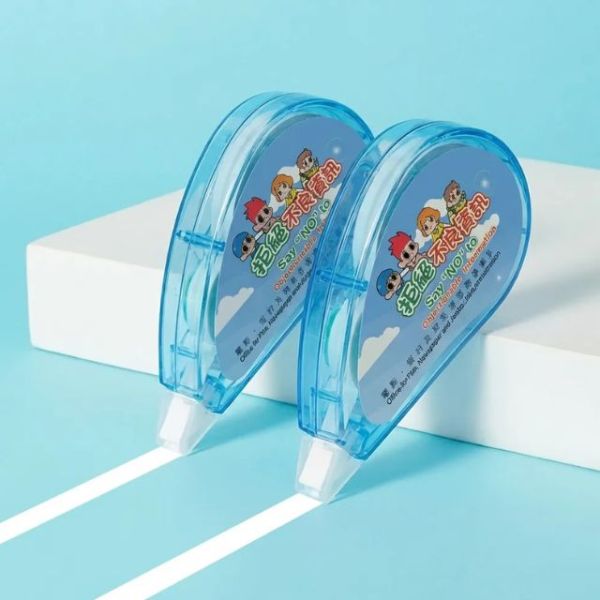 宣傳塗改帶訂製_藍色客製化改錯帶_電影報刊辦拒絕不良資訊宣傳品_校園文具禮品