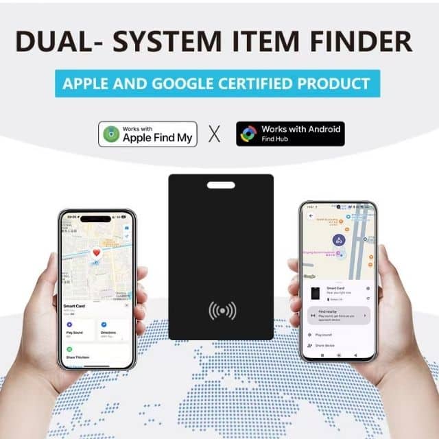 卡片型Smart-Tag全球精準定位_無須下載App原生系統支援_點對點加密保障企業私隱安全_VIP商務差旅防遺失神物