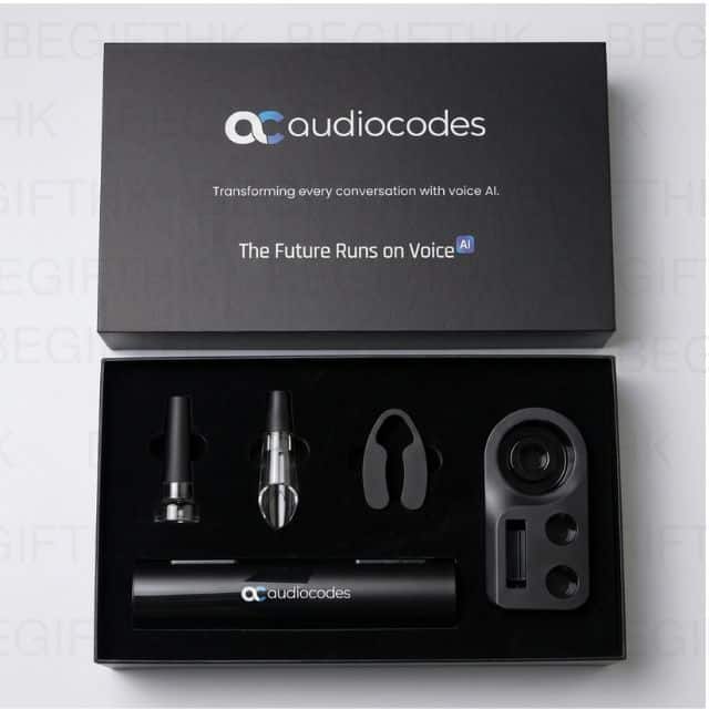 電動紅酒開瓶器禮盒訂製_AudioCodes科技企業VIP禮品案例_高階天地蓋黑卡紙盒連植絨防震內托_香港專業禮品訂製公司代工