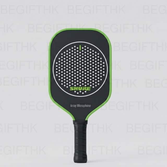 T700碳纖維Pickleball拍背面設計_高精度UV直噴麥克風網陣圖案_保留碳纖防滑紋理_企業高管專屬運動禮品訂製
