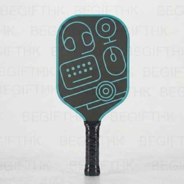 高階客製化Pickleball球拍_T700碳纖維表面高精度極簡線條絲印_科技公司VIP尊貴禮品訂製_香港專業禮品訂製公司代工